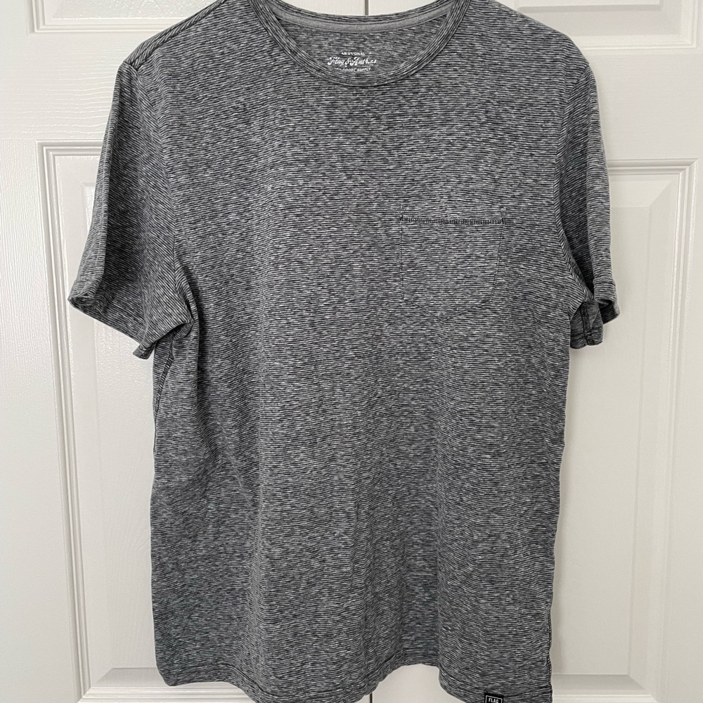 Flag & Anthem pocket t-shirt in grey Heather